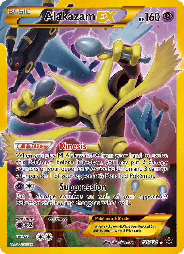 Carta Alakazam EX 125/124 de Fates Collide