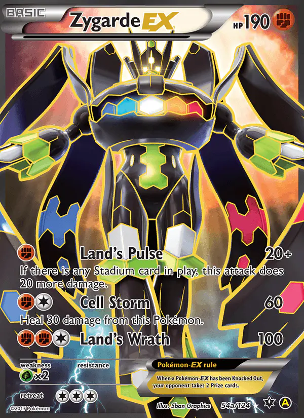 Carta Zygarde EX 54a de Fates Collide