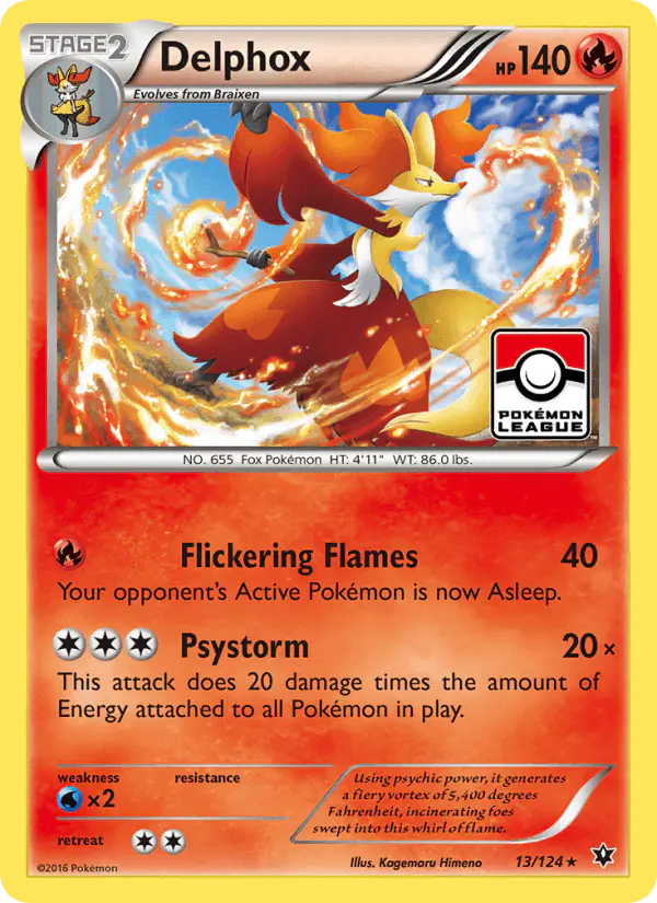 Carta Delphox 13/124 de Fates Collide