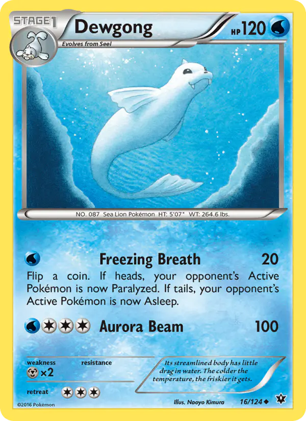 Carta Dewgong 16/124 de Fates Collide