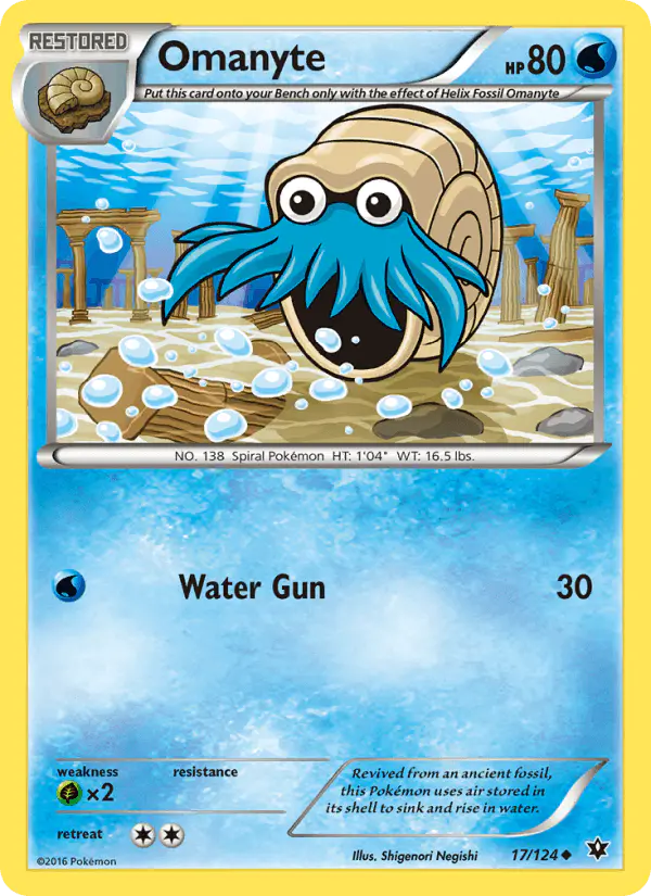 Carta Omanyte 17/124 de Fates Collide