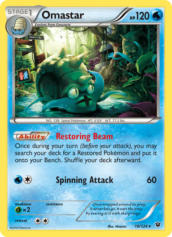 Carta Omastar 18/124 de Fates Collide