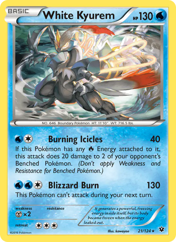 Carta White Kyurem 21/124 de Fates Collide