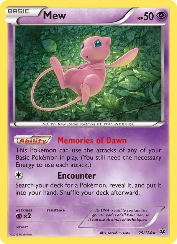 Carta Mew 29/124 de Fates Collide