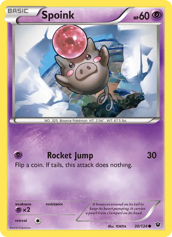 Carta Spoink 30/124 de Fates Collide