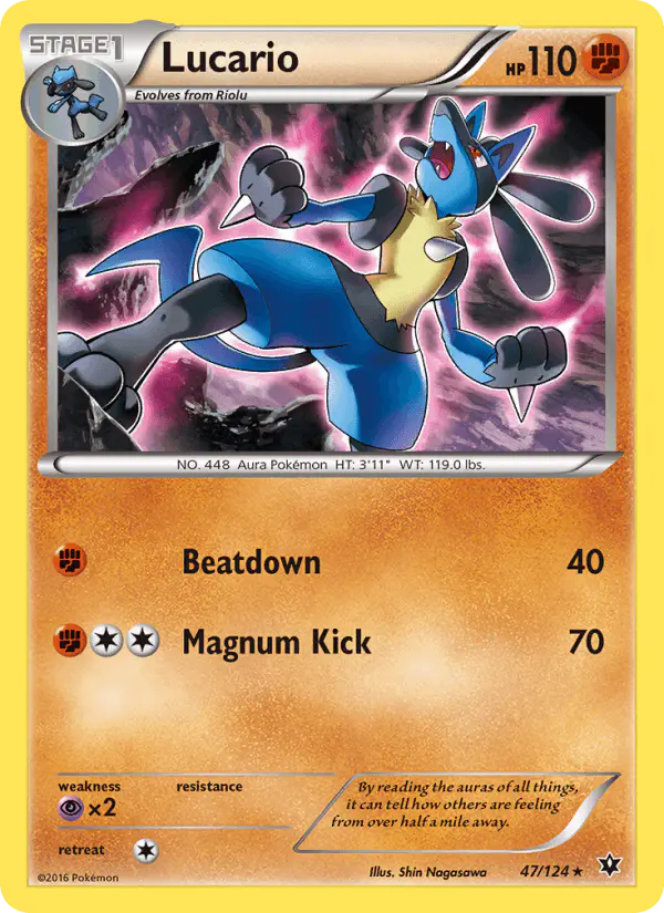 Carta Lucario 47/124 de Fates Collide