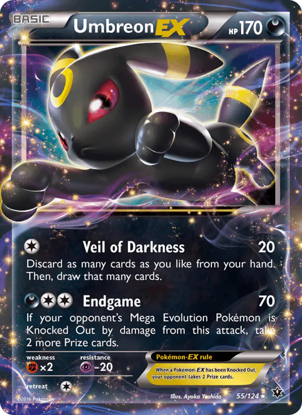 Carta Umbreon EX 55/124 de Fates Collide