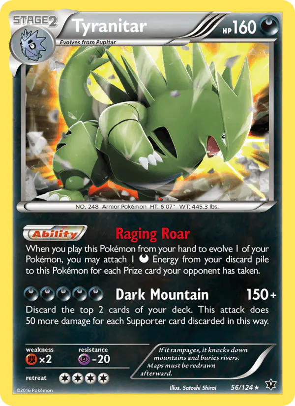 Carta Tyranitar 56/124 de Fates Collide