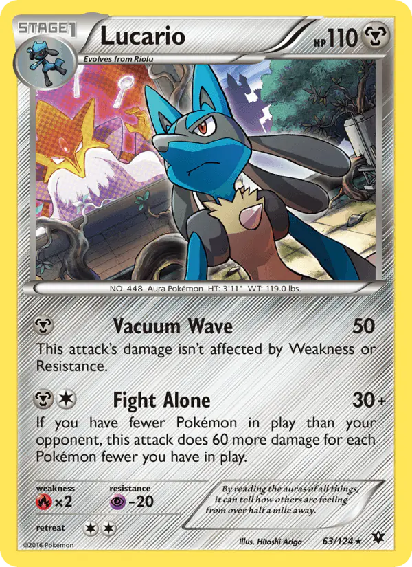 Carta Lucario 63/124 de Fates Collide