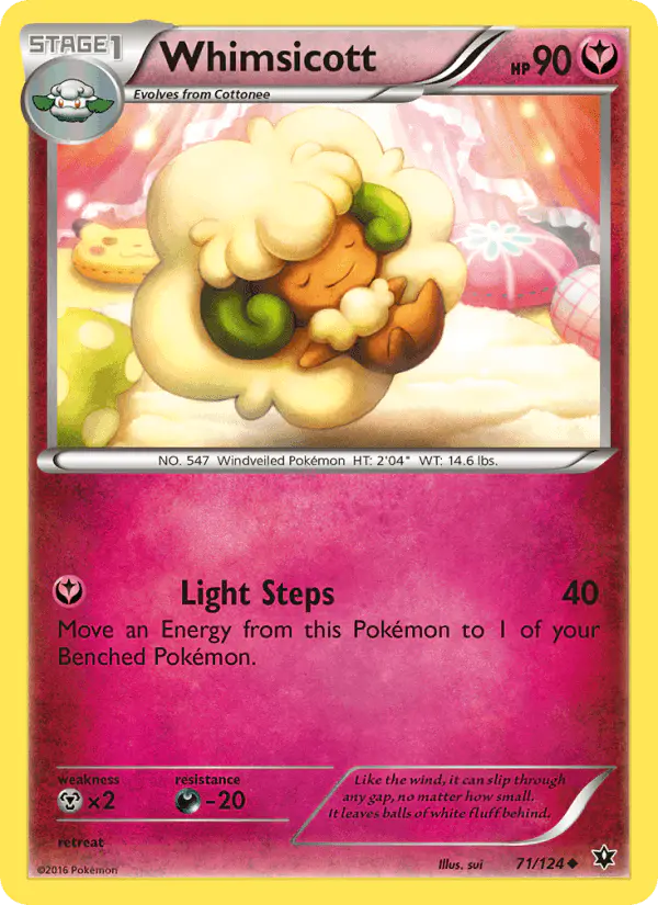 Carta Whimsicott 71/124 de Fates Collide