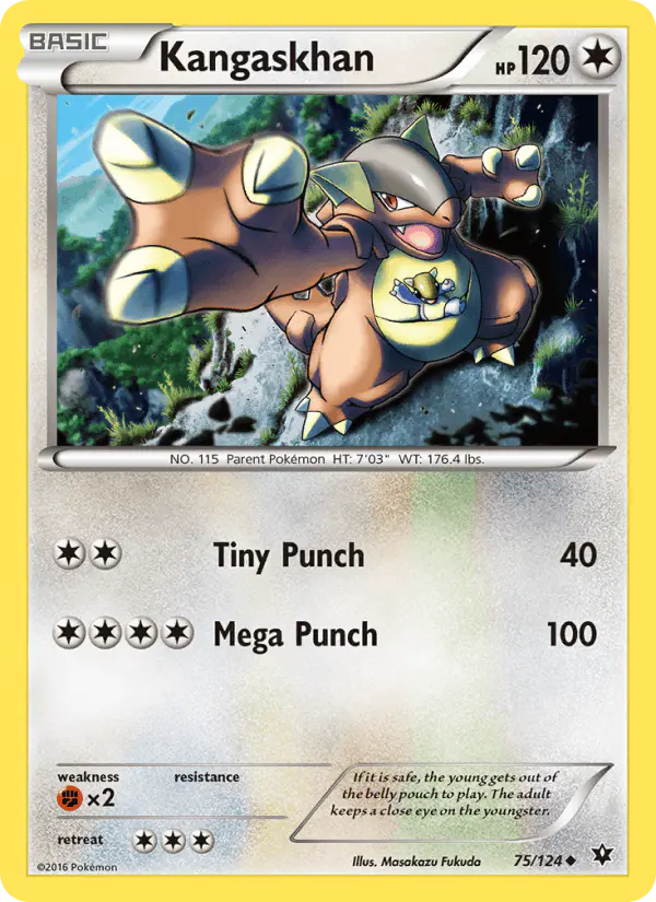 Carta Kangaskhan 75/124 de Fates Collide