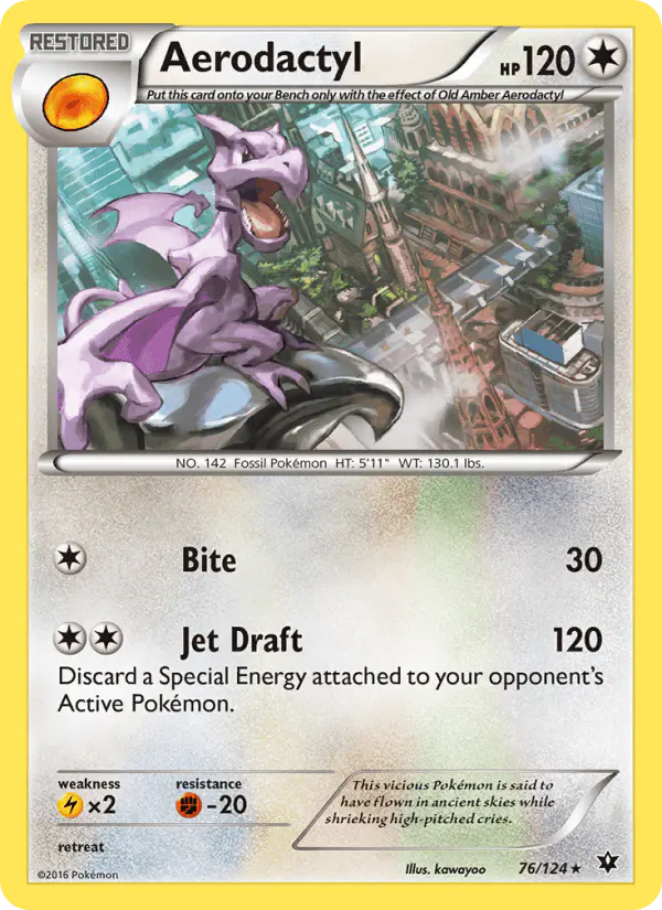 Carta Aerodactyl 76/124 de Fates Collide