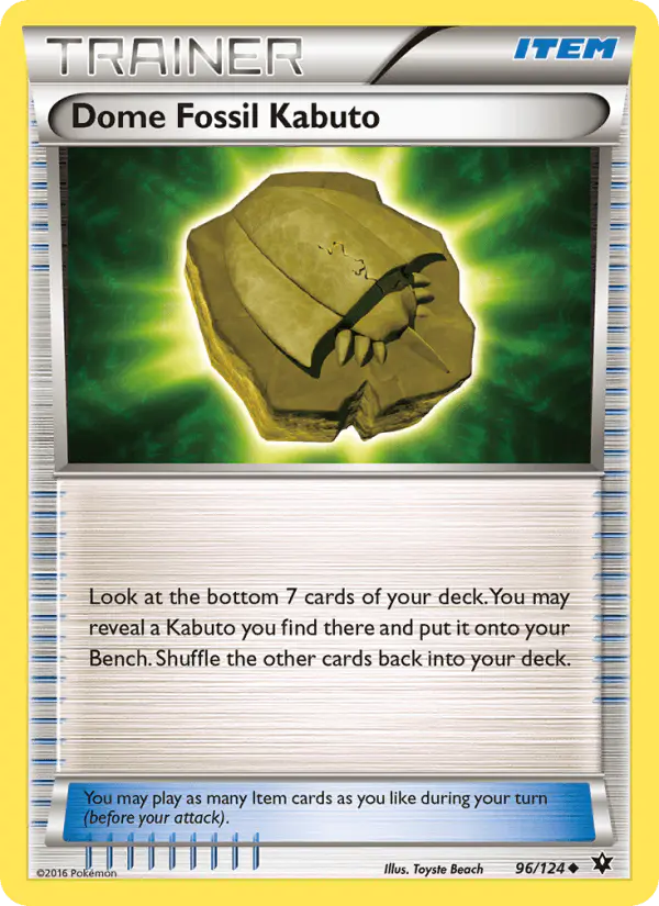 Carta Dome Fossil Kabuto 96/124 de Fates Collide