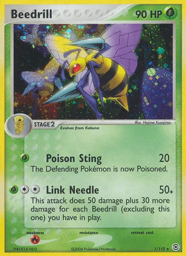 Carta Beedrill 1/112 de FireRed & LeafGreen