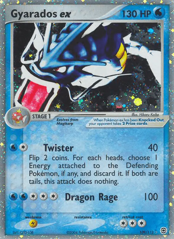 Carta Gyarados ex 109/112 de FireRed & LeafGreen