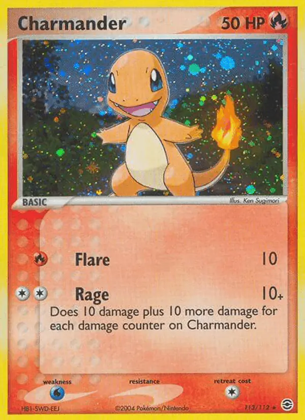 Carta Charmander 113/112 de FireRed & LeafGreen