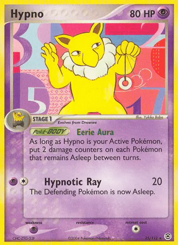 Carta Hypno 25/112 de FireRed & LeafGreen