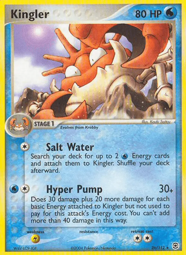 Carta Kingler 26/112 de FireRed & LeafGreen