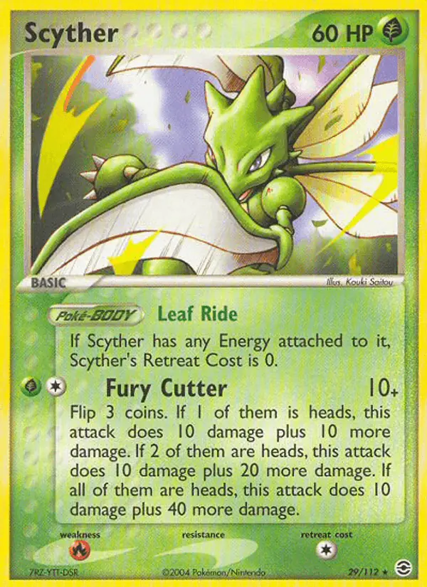 Carta Scyther 29/112 de FireRed & LeafGreen