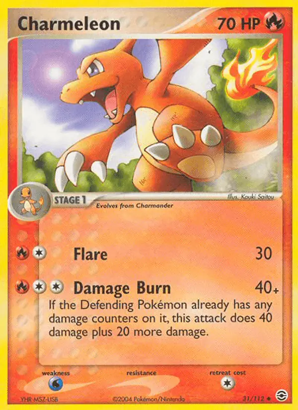 Carta Charmeleon 31/112 de FireRed & LeafGreen