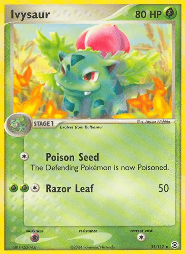 Carta Ivysaur 35/112 de FireRed & LeafGreen