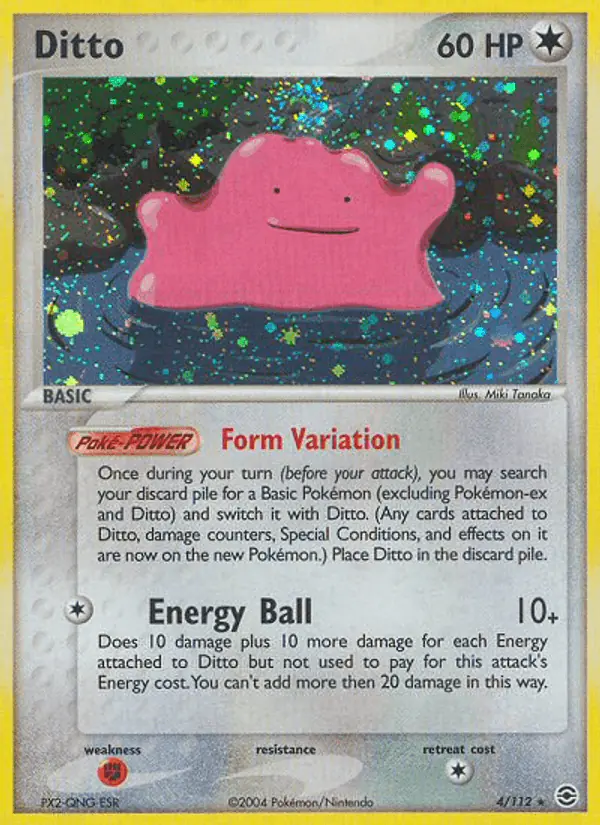 Carta Ditto 4/112 de FireRed & LeafGreen