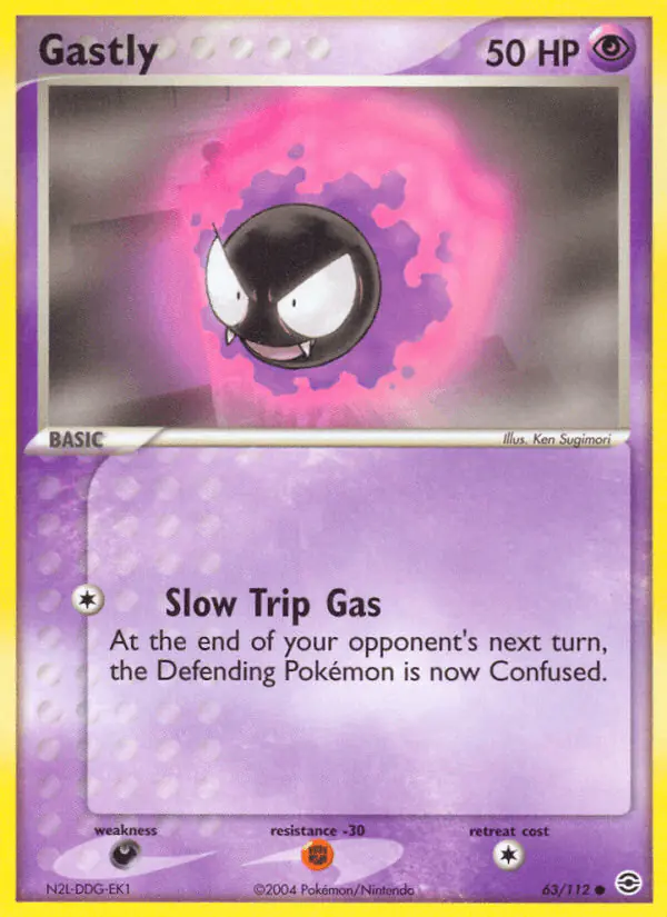 Carta Gastly 63/112 de FireRed & LeafGreen