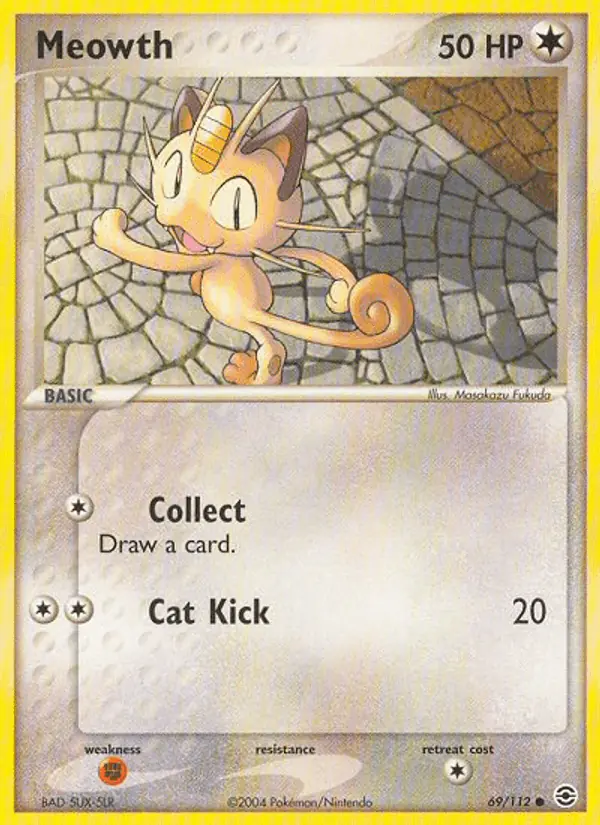 Carta Meowth 69/112 de FireRed & LeafGreen