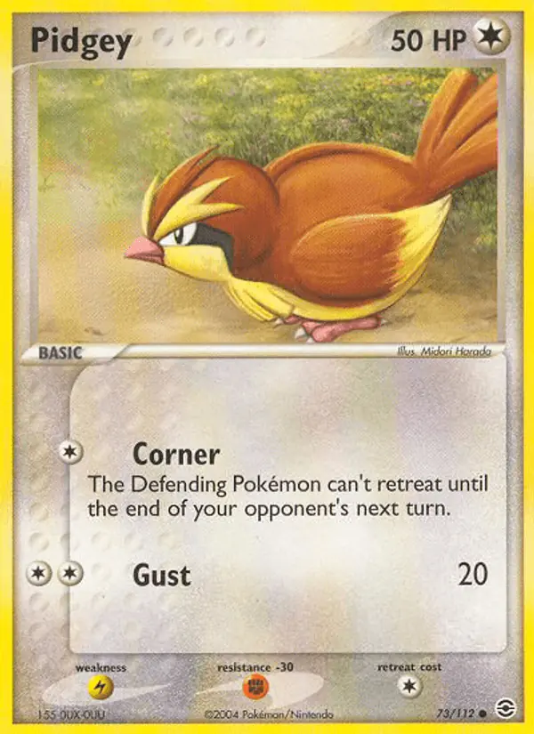 Carta Pidgey 73/112 de FireRed & LeafGreen