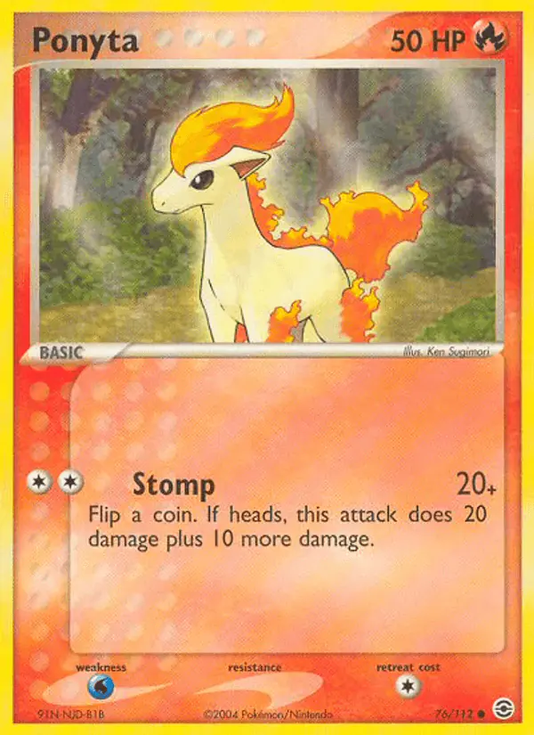 Carta Ponyta 76/112 de FireRed & LeafGreen