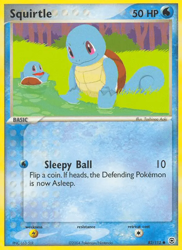 Carta Squirtle 82/112 de FireRed & LeafGreen