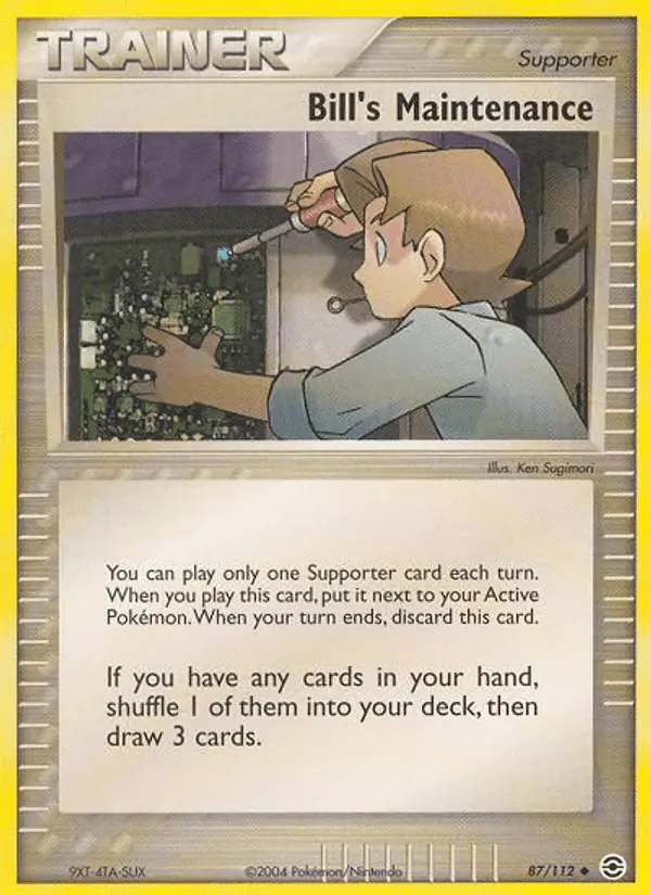 Carta Bill's Maintenance 87/112 de FireRed & LeafGreen