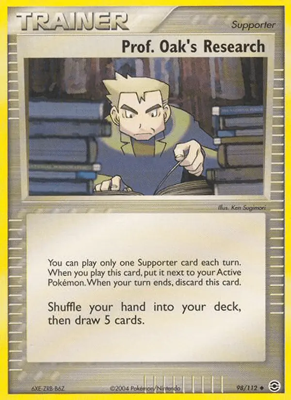 Carta Prof. Oak's Research 98/112 de FireRed & LeafGreen