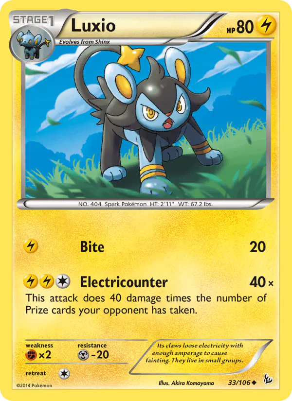 Carta Luxio 33/106 de Flashfire