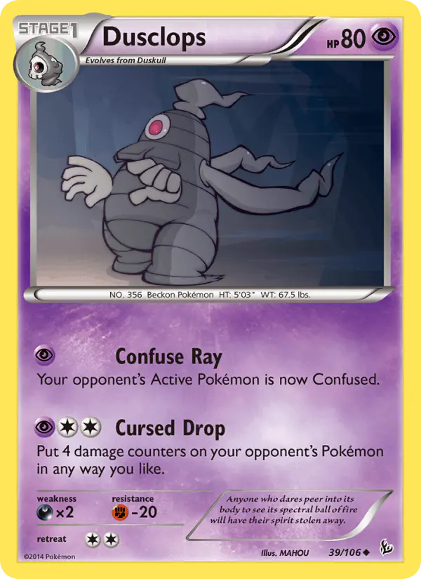Carta Dusclops 39/106 de Flashfire