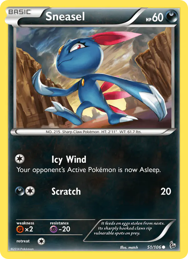 Carta Sneasel 51/106 de Flashfire