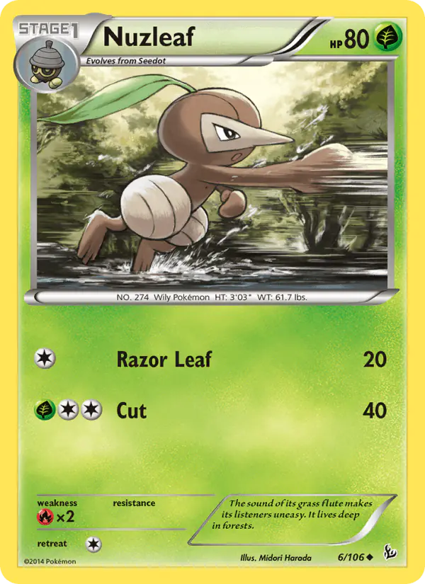 Carta Nuzleaf 6/106 de Flashfire