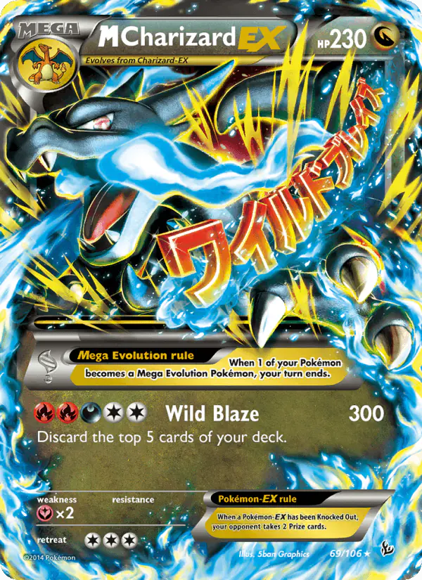 Carta M Charizard EX 69/106 de Flashfire