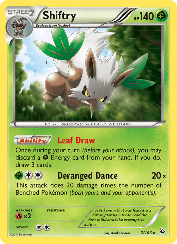 Carta Shiftry 7/106 de Flashfire