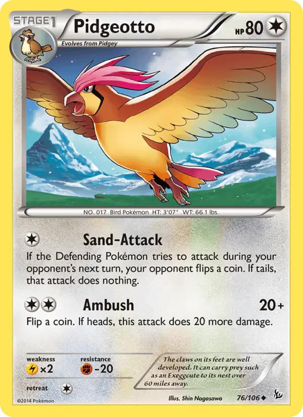 Carta Pidgeotto 76/106 de Flashfire