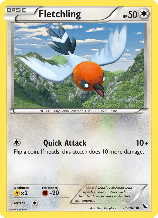 Carta Fletchling 86/106 de Flashfire