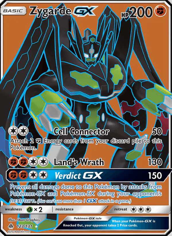 Carta Zygarde GX 123/131 de Forbidden Light