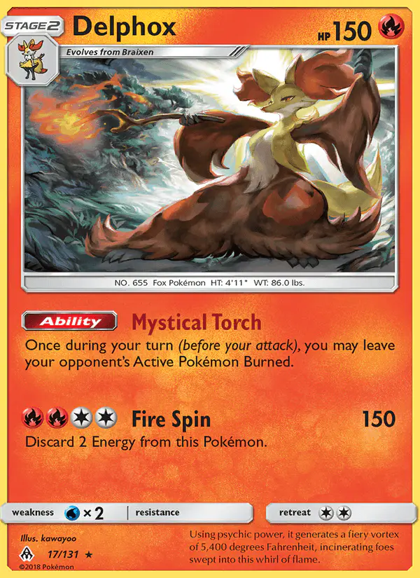 Carta Delphox 17/131 de Forbidden Light