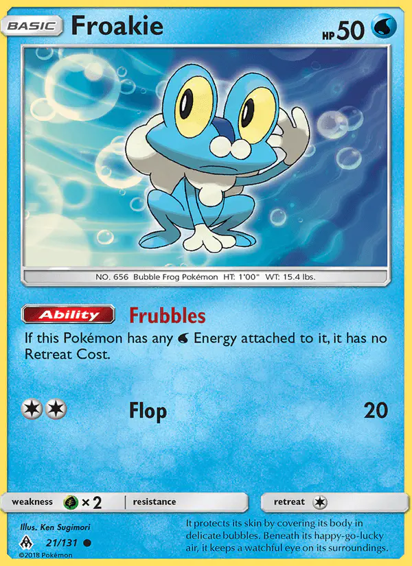 Carta Froakie 21/131 de Forbidden Light