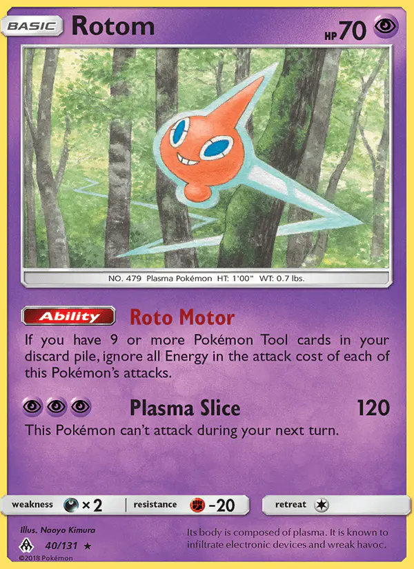 Carta Rotom 40/131 de Forbidden Light