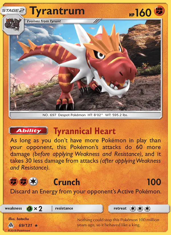 Carta Tyrantrum 69/131 de Forbidden Light