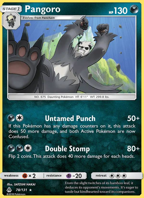 Carta Pangoro 78/131 de Forbidden Light