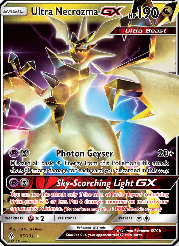 Carta Ultra Necrozma GX 95/131 de Forbidden Light