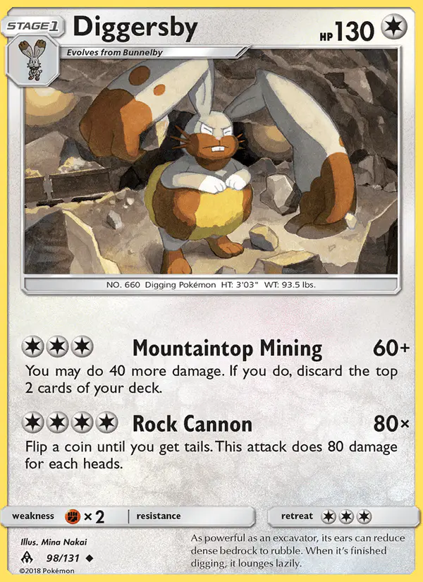 Carta Diggersby 98/131 de Forbidden Light