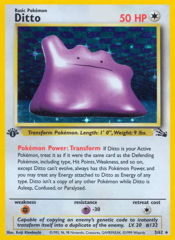 Carta Ditto 3/62 de Fossil